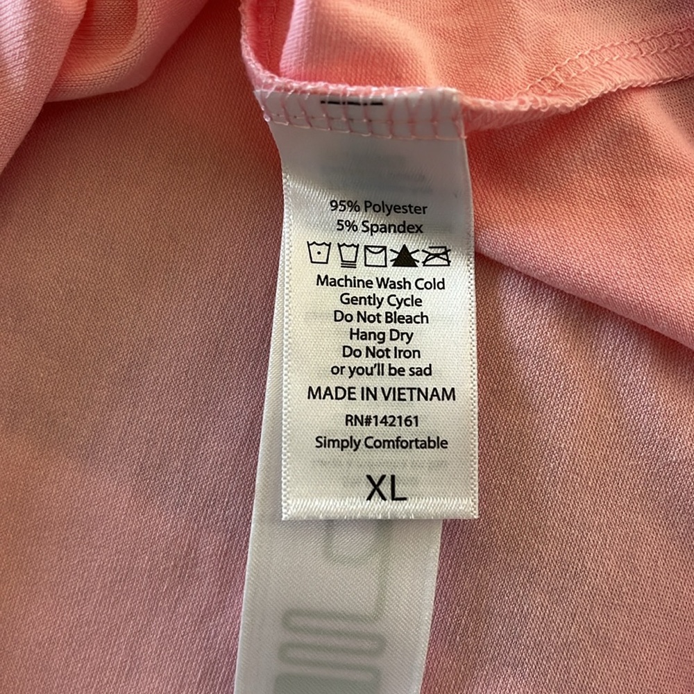 LuLaRoe Breast Cancer Lightweight Amber Hoodie Sz XL - Picture 7 of 7